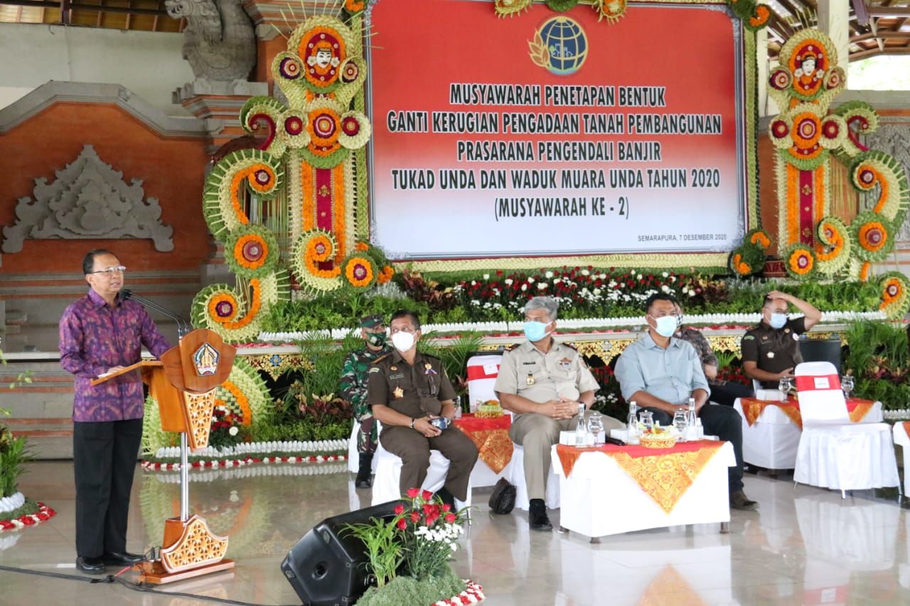 podiumnews.com-Gubernur Bali Lakukan Pembayaran Penggantian Wajar Tanah PKB Dua Tahap